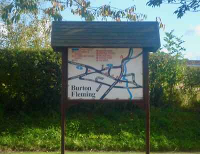 Photo 6x4 Burton Fleming map A map of the village of Burton Fleming c2008