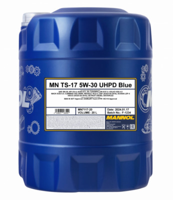 20  Liter MANNOL TS-17 UHPD Blue 5W-30 Motoröl für LKW 5W30 API Ck-4 MB 228.51