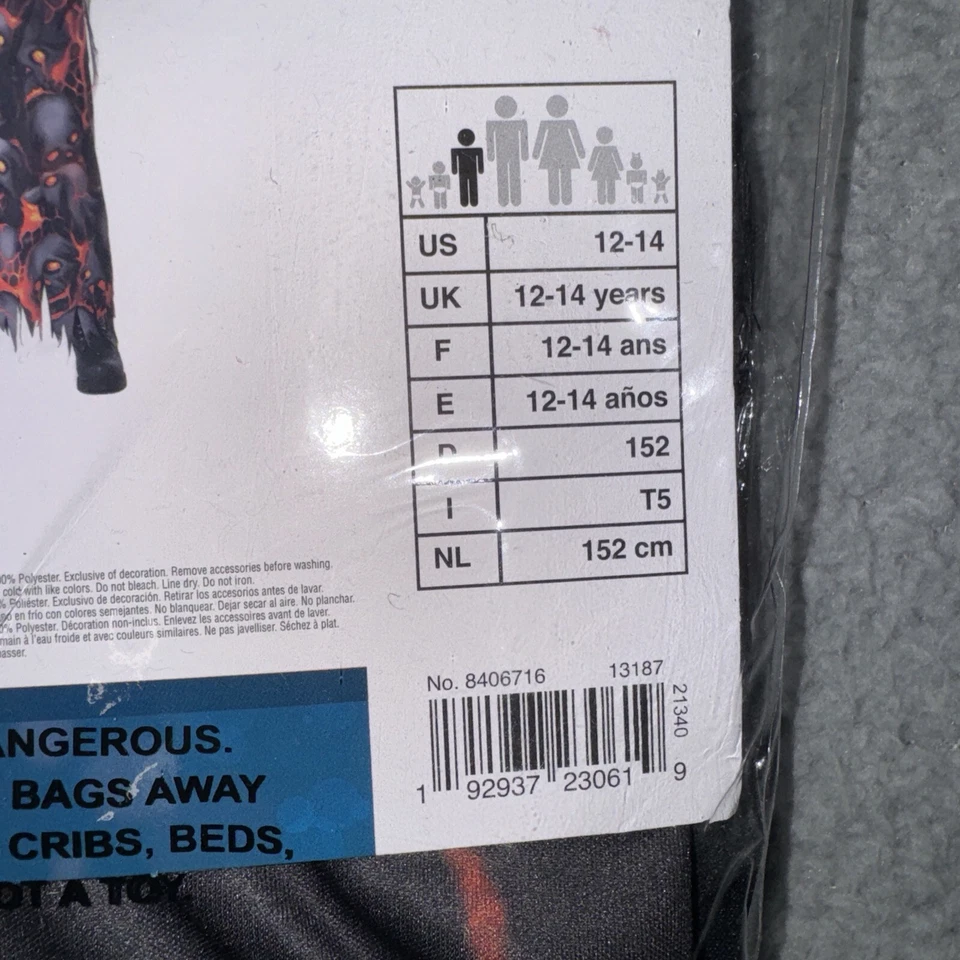 Disfraz de Parca de Lava Disfraz Halloween Vestido Elegante Grande 12-14 Foto 4 de 4