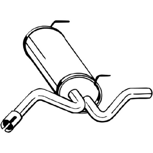 Adamot Endschalldämpfer Für Opel Astra G - Auspuff Endtopf 1.4i 1.6i 1.8i 1.7 TD