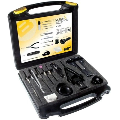 BERGEON 7812 18 Piece Watch Tool Set QUICK SERVICE Special Tool Swiss Made
