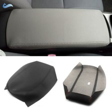 All Black Leather Center Console Armrest Lid Cover for Toyota Prius 2004-2009