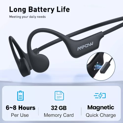 Mpow Premium Knochenleitung Open Ear Wireless Bluetooth Sport Kopfhörer 32GB - Bild 3 von 16