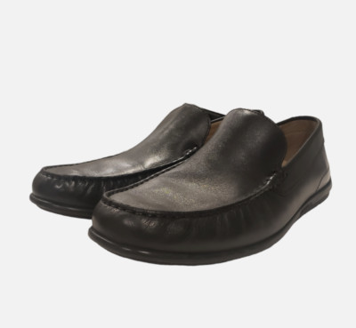 ECCO Black Leather Classic Moc 2.0 Driving Loafers Shoes  display picture 3