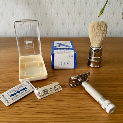 SOLINGEN MERKUR RASIERER + DACHS SAFETY RAZOR NEU 334