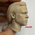 1:6 Brad Pitt man Soldier Head Sculpt Model Fit 12'' Male Action Figure Body Toy
