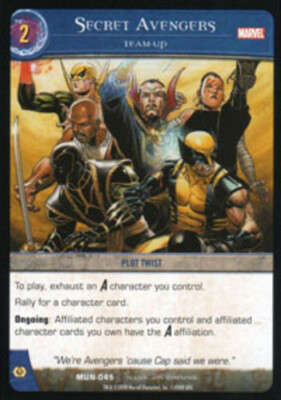 VS System: Secret Avengers, Team-Up - Foil [Played] Marvel Universe TCG CCG Clas