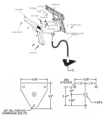Pistolet Lumineux Optique Suzo Happ Pour Arcade - Rouge, Neuf, Garanti 3 Mois