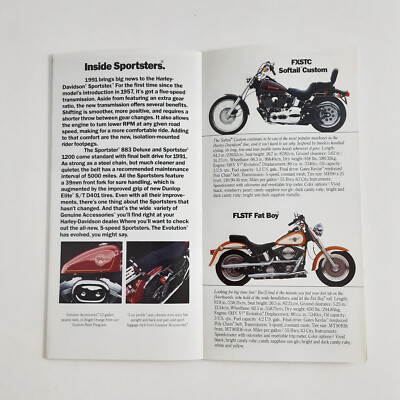 Vintage Original Harley-Davidson 1991 New Model Pamphlet | eBay