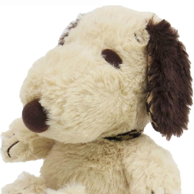 Peanuts Snoopy Plush Mocha Check H23cm 9.1