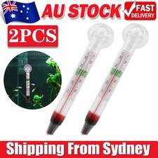 2pcs Floating Aquarium Vertical Thermometer Fish Tank Glass Temperature Meter AU