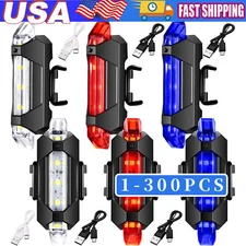 5 LED USB Rechargeable Bike Tail Light Bicycle Safety Cycling Warning Rear Lamp