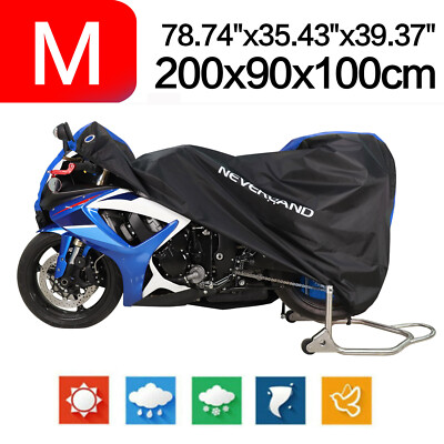 NEVERLAND M Motorrad Abdeckung Motorradgarage Wasserdicht Schutz Blau Outdoor