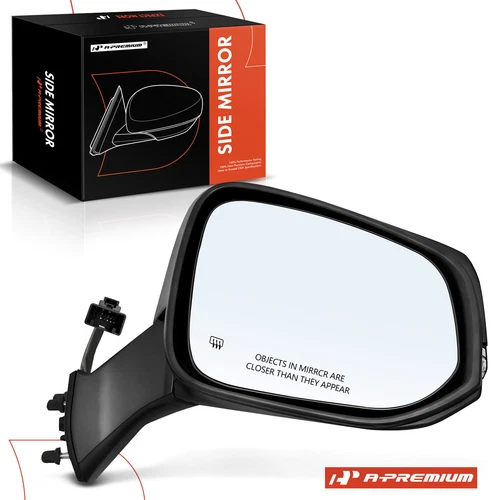 Black Power Heated Mirror w/ Turn Signal Right for Toyota Highlander 2020-2023