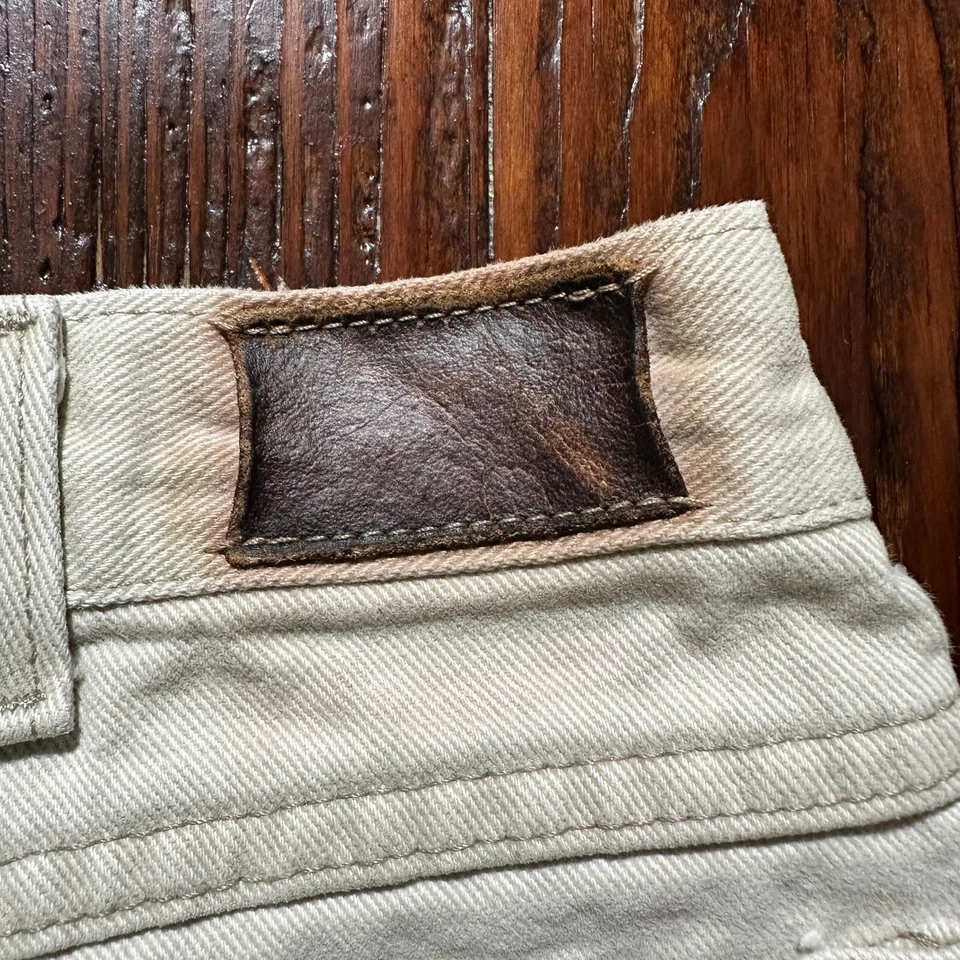 Винтажные мужские джинсы LL Bean 34x36 белые СДЕЛАНО В США - Изображение 4 из 4