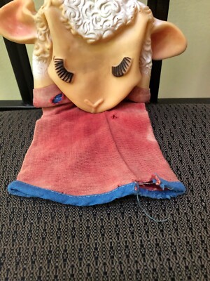 vintage lamb chop hand puppet