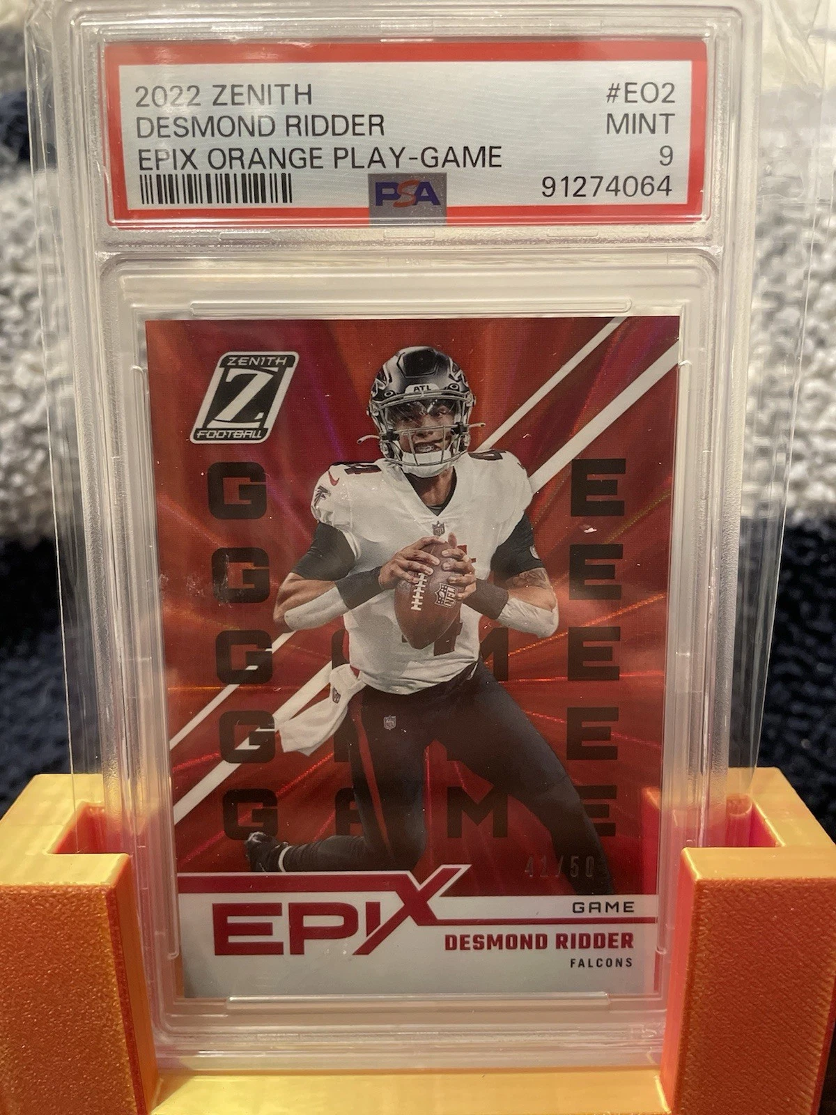 Desmond Ridder Panini Zenith Epix Orange Play #EO2 Game