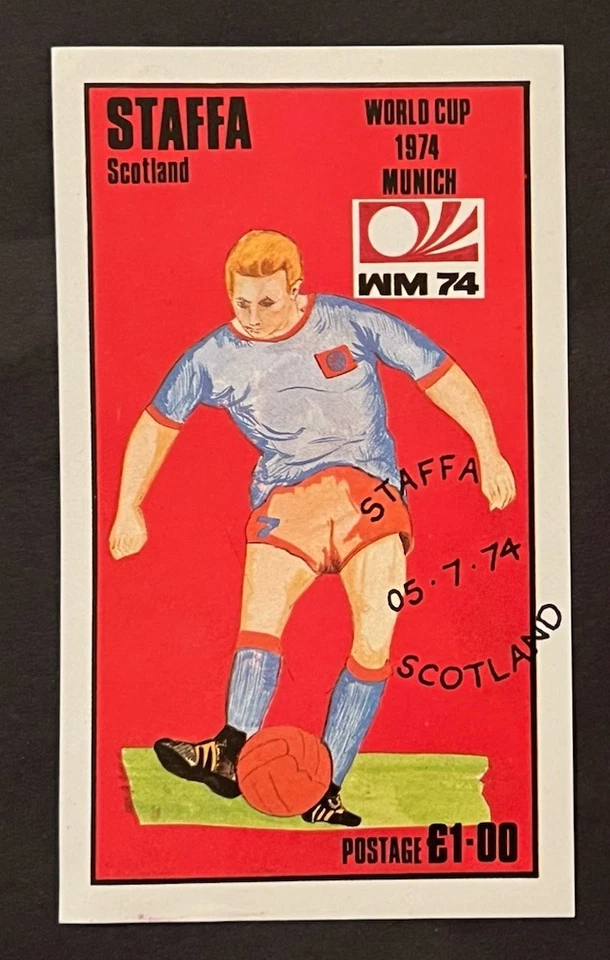 Travelstamps: 1974 Scotland Stamp Souvenir Sheet - World Cup Soccer - Munich CTO - Image 2 of 4