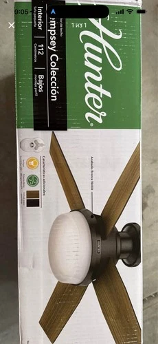 Hunter Dempsey Low Profile 44" Ceiling Fan with LED Light and Remote Control  - Picture 1 of 2