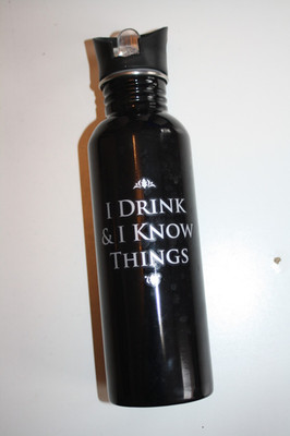Trinkflasche, Flasche v. Half Moon Bay - schwarz/silber, Game of Thrones, Tyrion