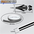 FdcLixuvol 32ft Black Car Pinstriping Tape - 1.3cm Wide Vinyl Decal Stripe For Auto, Motorcycle, DIY