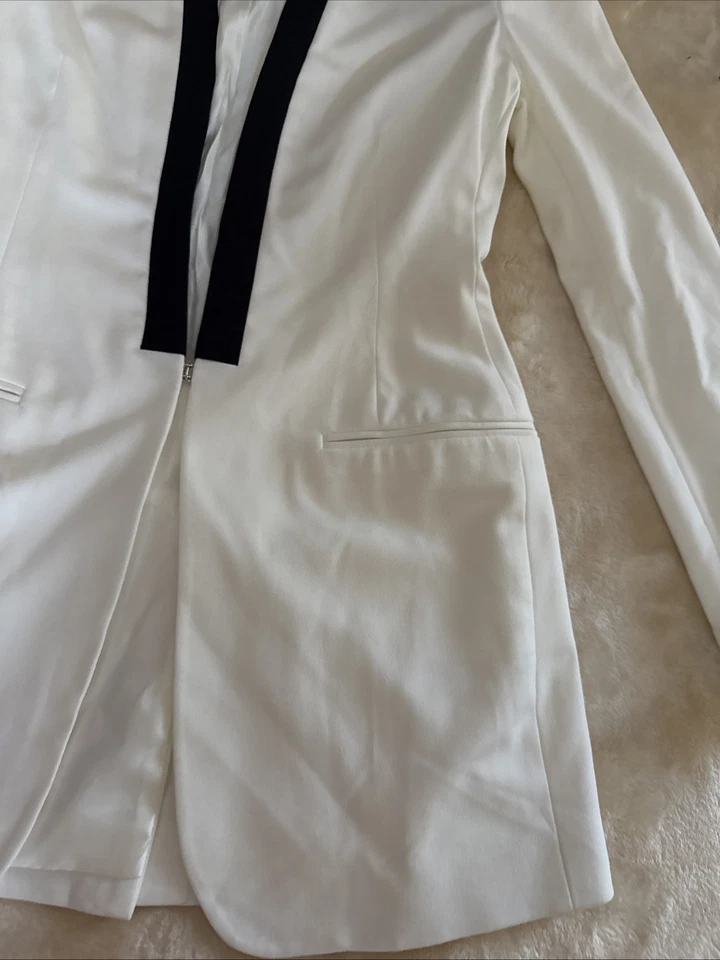 Chaqueta Blazer Bcbg Maxazria Blanca Mujer Talla Xs Excelente Estado Foto 4 de 4