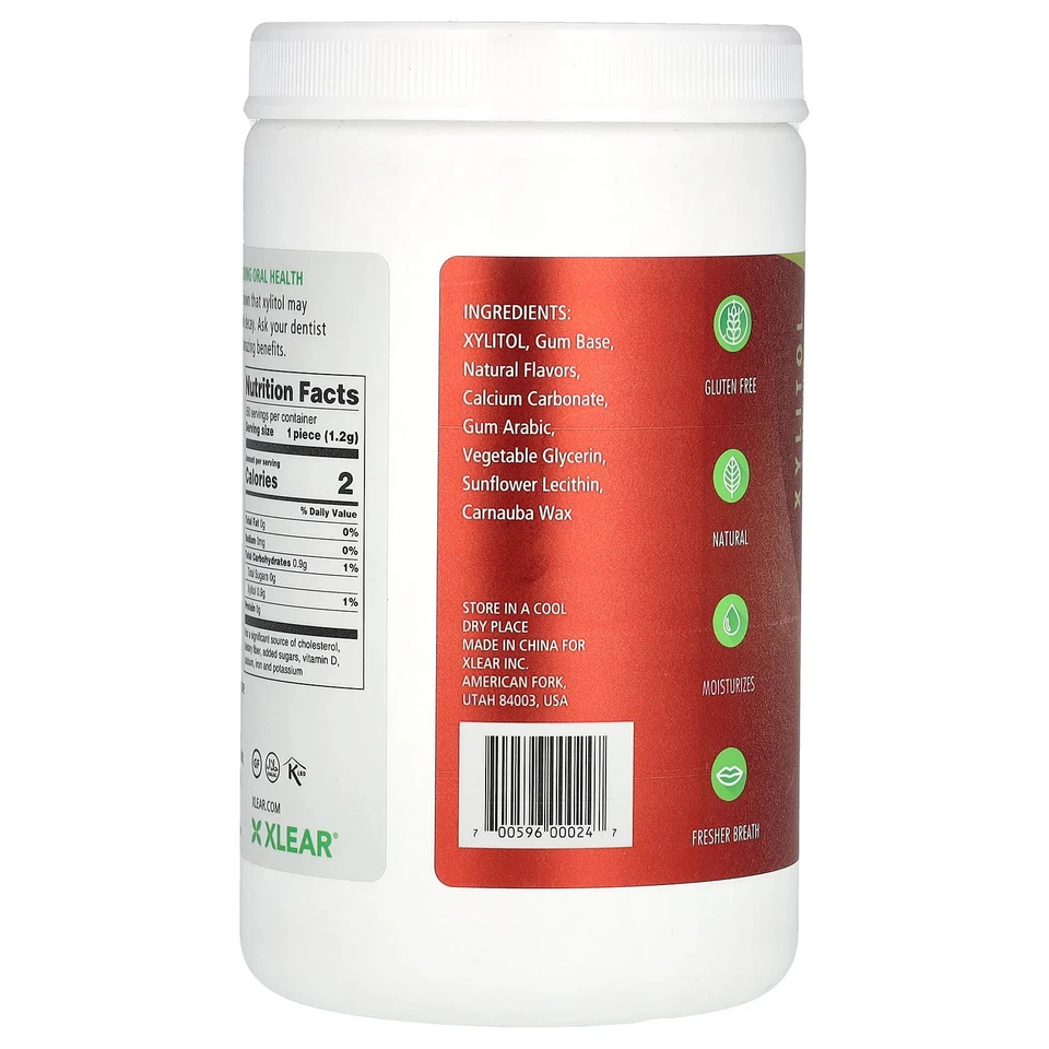 Spry, goma de mascar, canela natural, sem açúcar, 550 peças - Imagem 3 de 3