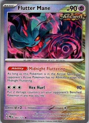 Flutter Mane Poke Ball Holo Rare SV: Prismatic Evolutions 043/131 NM kodama