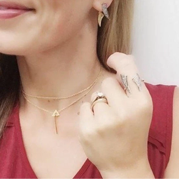 Stella & Dot | Pendientes | Chaquetas de cuerno pavé de oro Foto 4 de 4