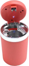 Ashtray with Lid, 4 Inch x 2.7 Inch Red Stainless Steel Car Ashtray(Red)