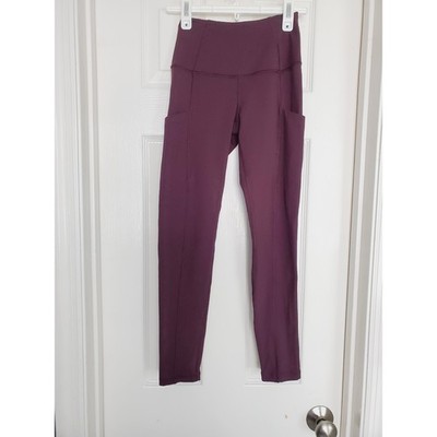 The North Face Outdoor Leggings Plum Purple High Waisted Pockets Yoga Pants XS
