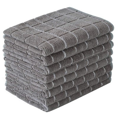 Microfiber Dish Towels - Soft, Super Absorbent and Lint 26 x 18 Inch, Grey 