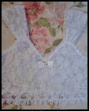 Vintage TOSCA Lace BABYDOLL Crop TOP Chiffon BOW Lingerie Camisole Vest S/M/L