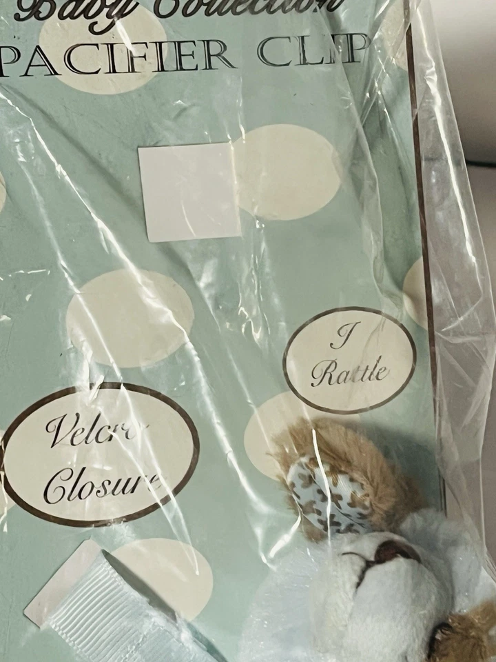 Bearington Baby Collection Waggles Cachorro Perro Chupete Clip Soporte Sonajero Azul Foto 4 de 4