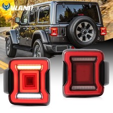 Vland Red Led Tail Lights For 2018-2026 Jeep Wrangler Wstartup Animation 1pair Vland Red Led Tail Lights For 2018-2026 Jeep Wrangler Wstartup Animation 1pair