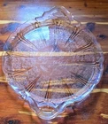 Vtg Jeannette Glass Cherry Blossom Pink 10¼" Depression Glass Serving Platter