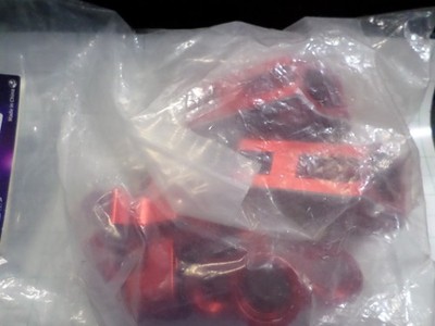 arrma kraton outcast 8s 1/5 red aluminum front and rear carriers