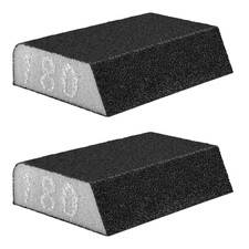 2X Universal Abrasive Sponge Sanding Block K180 Washable Medium / Fine 98X25X68