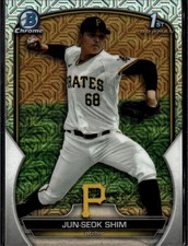 2023 Bowman Chrome #BCP-153 Jun-Seok Shim Prospects Mojo Refractor