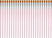 30 Pcs Flat Painting Brushes Nylon with Plastic Handle Bulk Small Brush for Deta