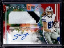 Simi Fehoko 2021 Panini Origins #191 Rookie Patch Auto Red /99