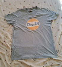 Gulf Grandprix Originals Blue XL mens tshirt Italian vintage - fair condition