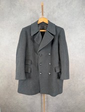 Cappotto doppiopetto vintage anni 80 Pea Coat uomo XL lana cashmere grigio