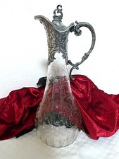 Antike WMFB Karaffe handgeschliffenes Glas versilberte Fassung