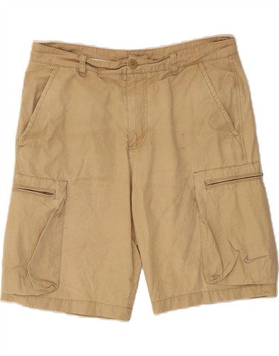 Nike Herren Cargo Shorts W34 Large Beige Baumwolle AM05