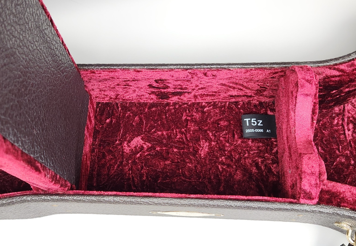Taylor T5z Deluxe Dark Brown Burgundy Velvet Hard Shell Case for