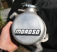 Moroso Round Aluminum Vintage Coolant Overflow Overfill Expansion Catch Can Tank
