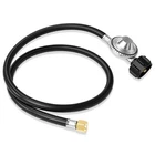 4ft Propane Regulator Hose Rubber for LP BBQ Gas Grill,3/8" Female QCC-I Fitting