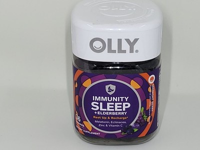 OLLY Immunity Sleep + Elderberry Gummies 36 Ct Rest, Recharge &Immune Exp 2/2026
