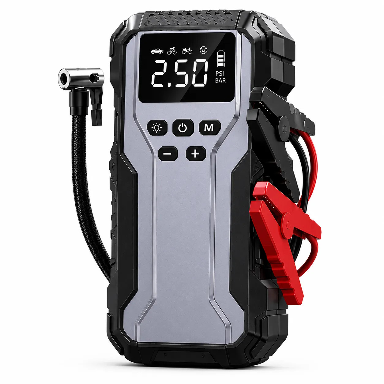 FOYU F248 Avviatore Auto 12000mAh Compressore Gonfiatore Pneumatici Power Bank